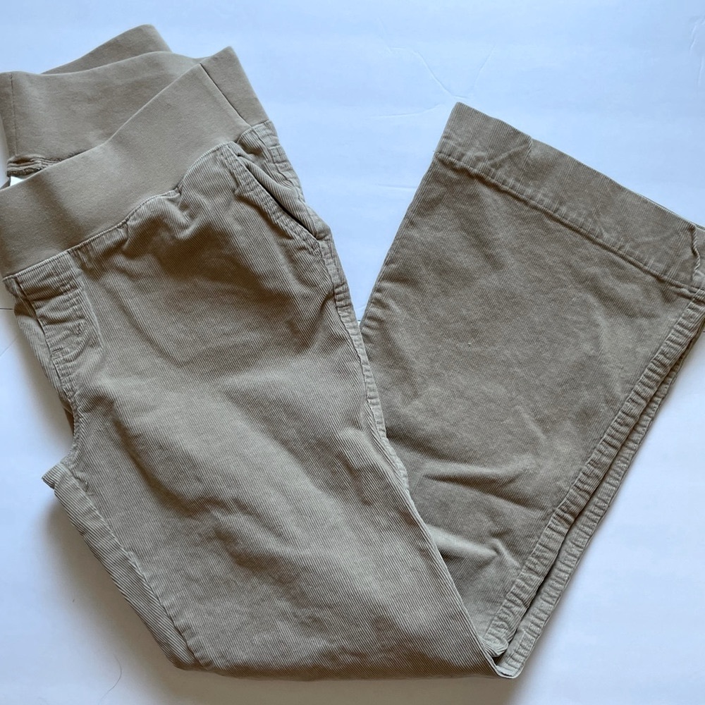 Maternity Tan Corduroy Pants